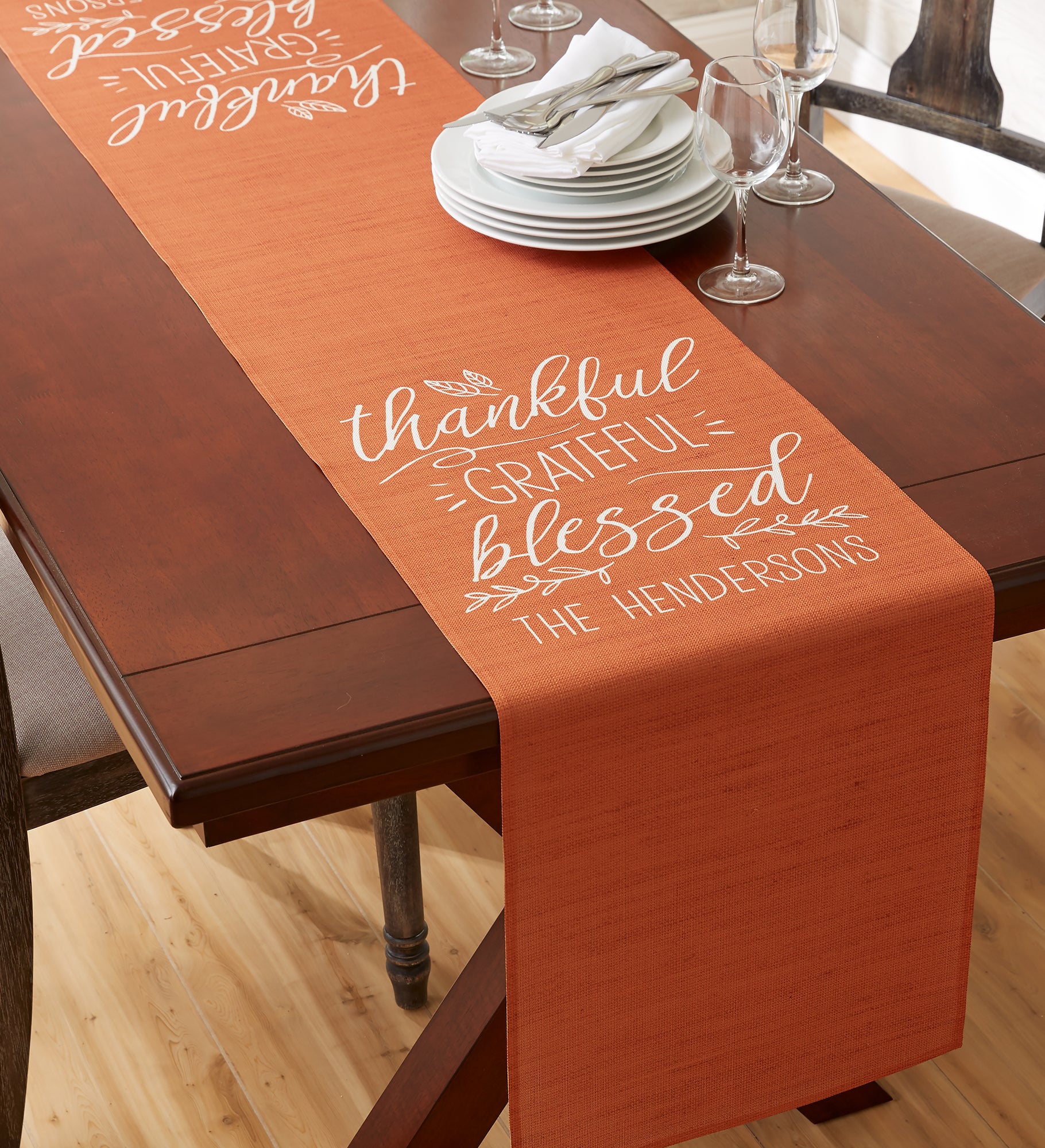 Thankful Personalized Table Runner